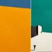 Due opere di Walter Marchionni: "Se penso che ho ritrovato il giallo!!" (t.m. su tela cm 70x70) e "Quando arrivi... aspettami! perchè ho bisogno di te" (t.m. su tela cm 80x100)