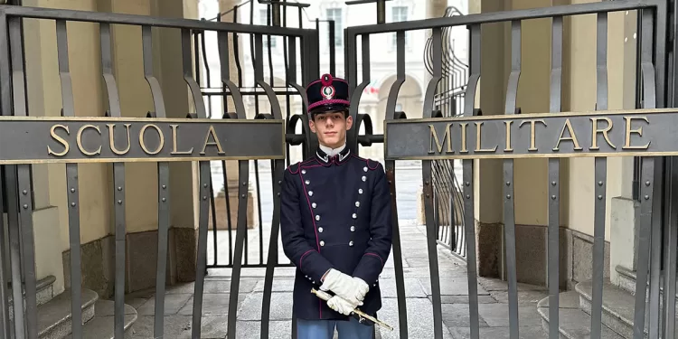 Marco Porcu, cadetto della Scuola Militare Teulié di Milano