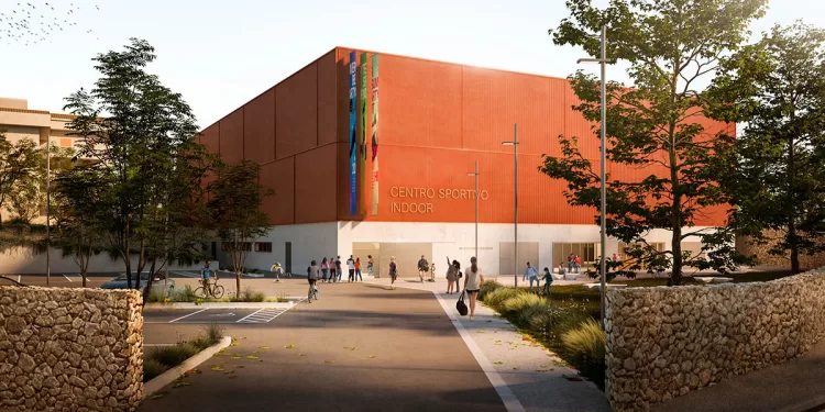 Sassari, una foto di progetto del Palasport di via Kennedy