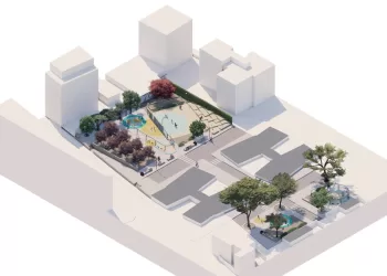 Cagliari, riqualificazione del campetto di via Cornalias (rendering)