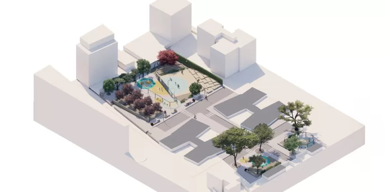 Cagliari, riqualificazione del campetto di via Cornalias (rendering)