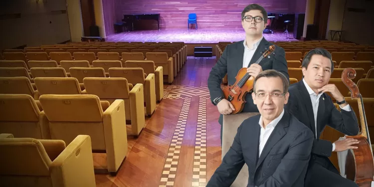 Il Forte Trio e la sala Sassu del Conservatorio Canepa di Sassari