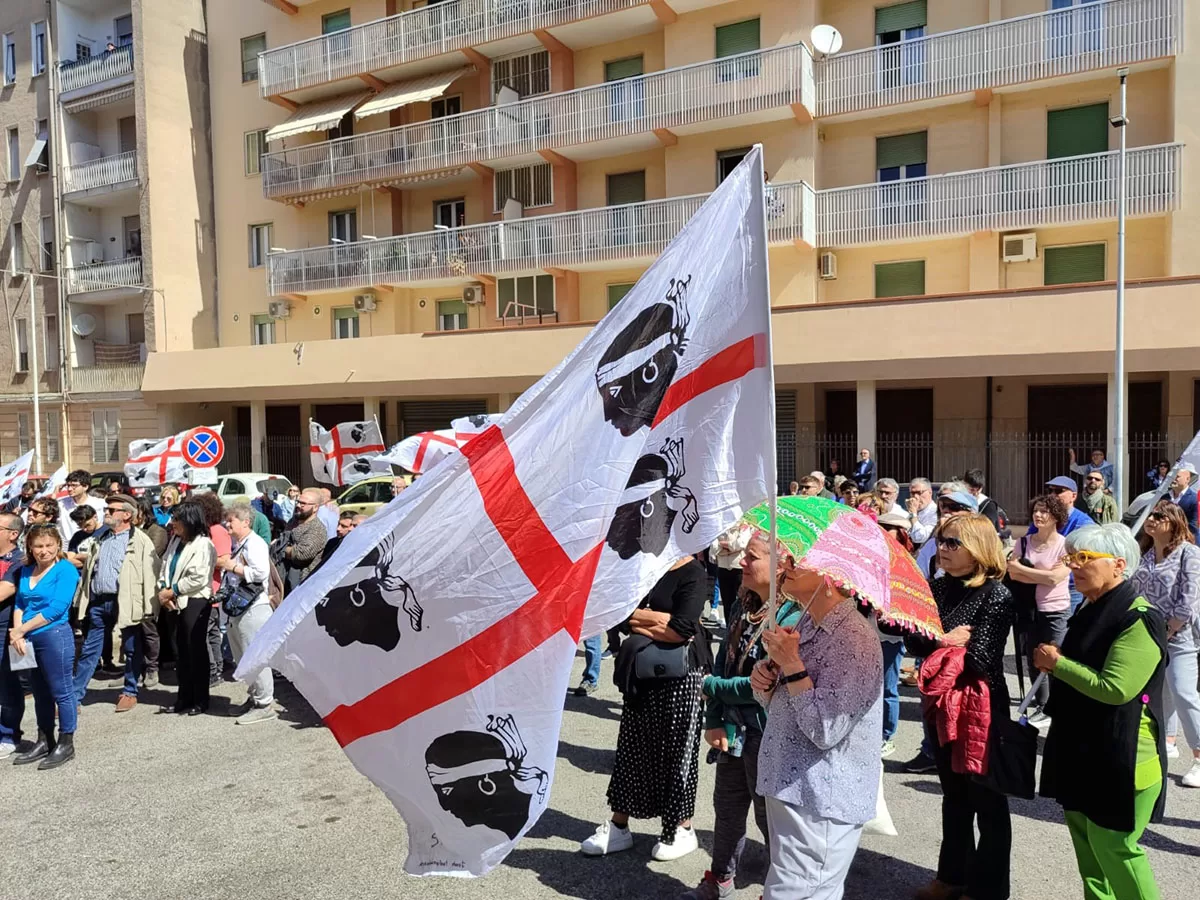 Inaugurazione del monumento ai patrioti sardi in via Quarto a Sassari il 28 aprile 2024