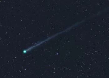 La cometa Swan, ripresa il 6 aprile 2025 dagli astrofotografi Michael Jäger e Gerald Rhemann