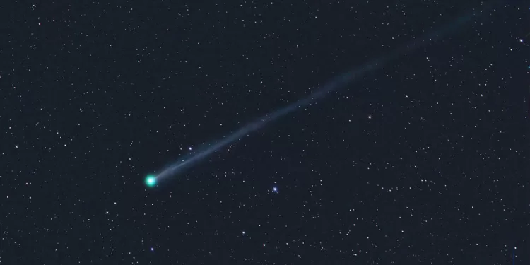La cometa Swan, ripresa il 6 aprile 2025 dagli astrofotografi Michael Jäger e Gerald Rhemann