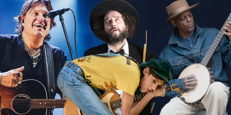 Rocce Rosse 2025: Cristiano De Andrè, Vinincio Capossela (📷 Jean Philippe Pernot), Eric Bibb e Lucio Corsi