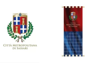 Città metropolitana di Sassari stemma e gonfalone
