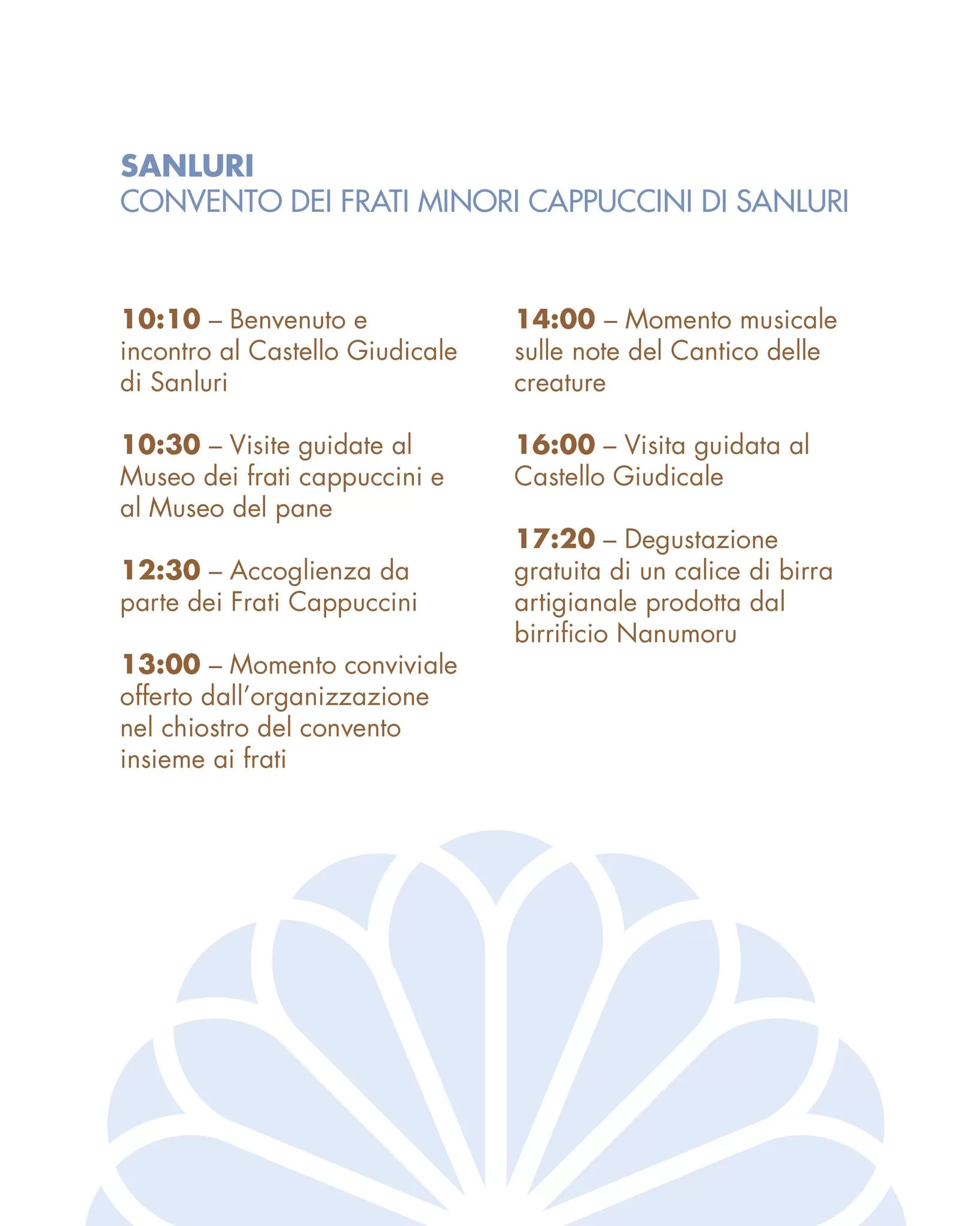 Conventi Aperti in Sardegna - Programma 2025