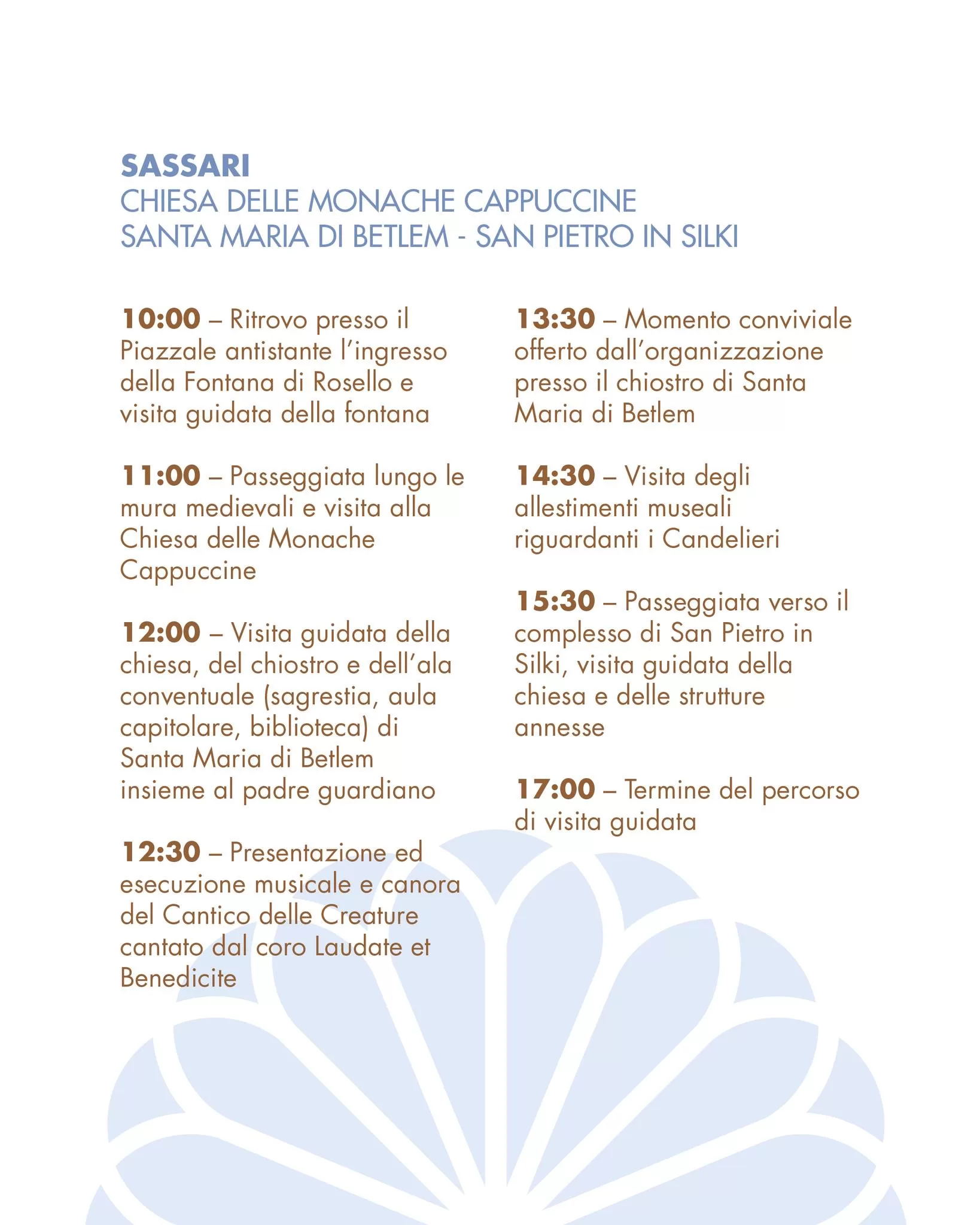 Conventi Aperti in Sardegna - Programma 2025