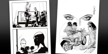 Due tavole di Corrado Mastantuono ed Elia Bonetti. © Diabolik - Astorina Srl