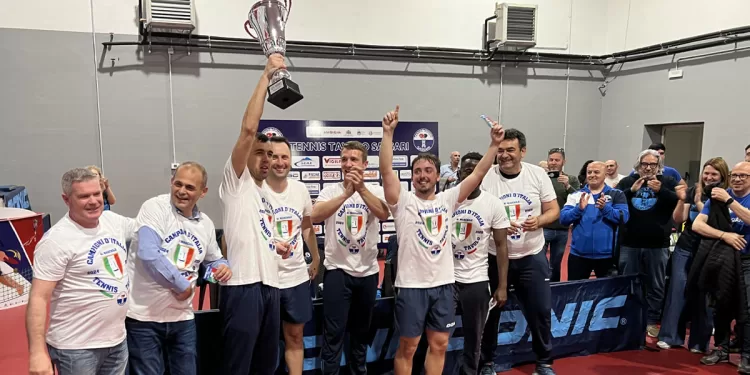 Il Tennistavolo Sassari vince il suo primo storico scudetto maschile