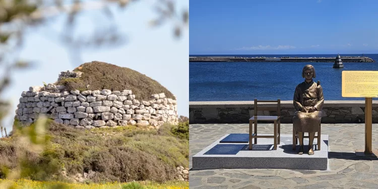 Il Nuraghe Unia e la Statua della Pace a Stintino