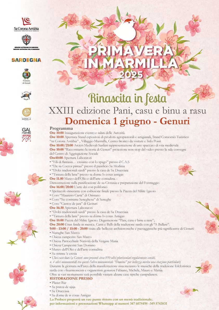 Primavera in Marmilla a Genuri - Programma 2025