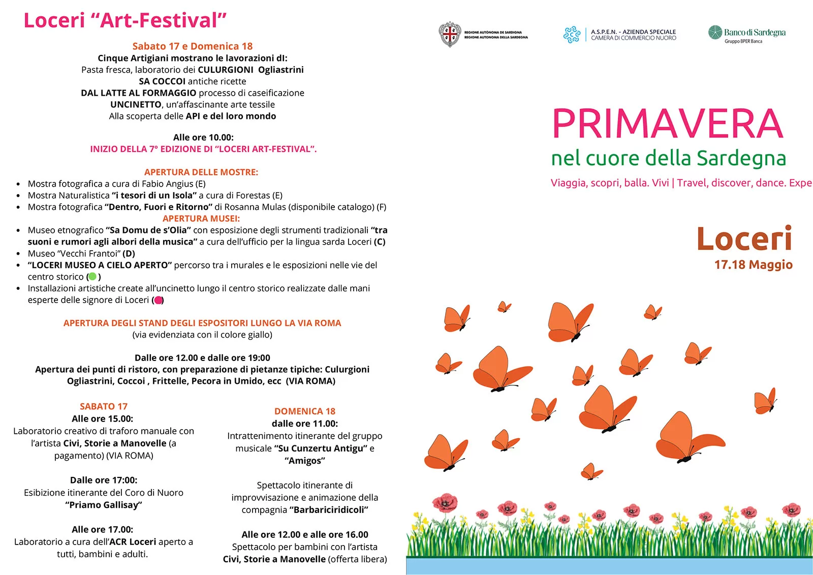 Primavera nel cuore della Sardegna a Loceri - Programma 2025