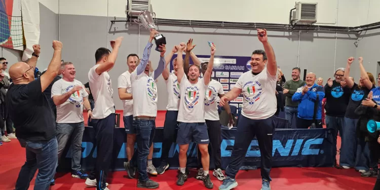 Il Tennistavolo Sassari vince il suo primo storico scudetto maschile