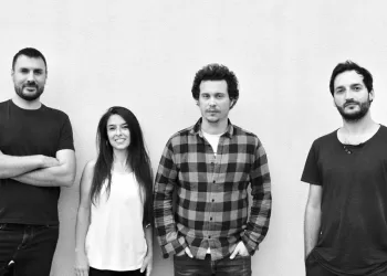 Max Trabucco insieme a Manuel Caliumi, Federico Pierantoni e Federica Michisanti