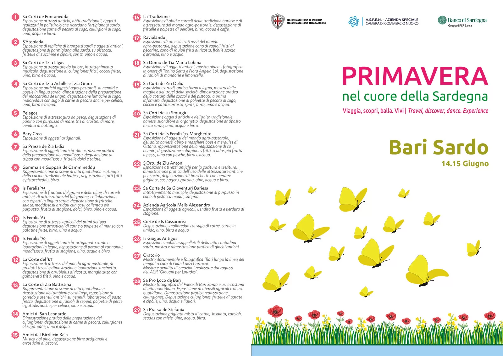 Primavera nel cuore della Sardegna a Bari Sardo - Programma 2025