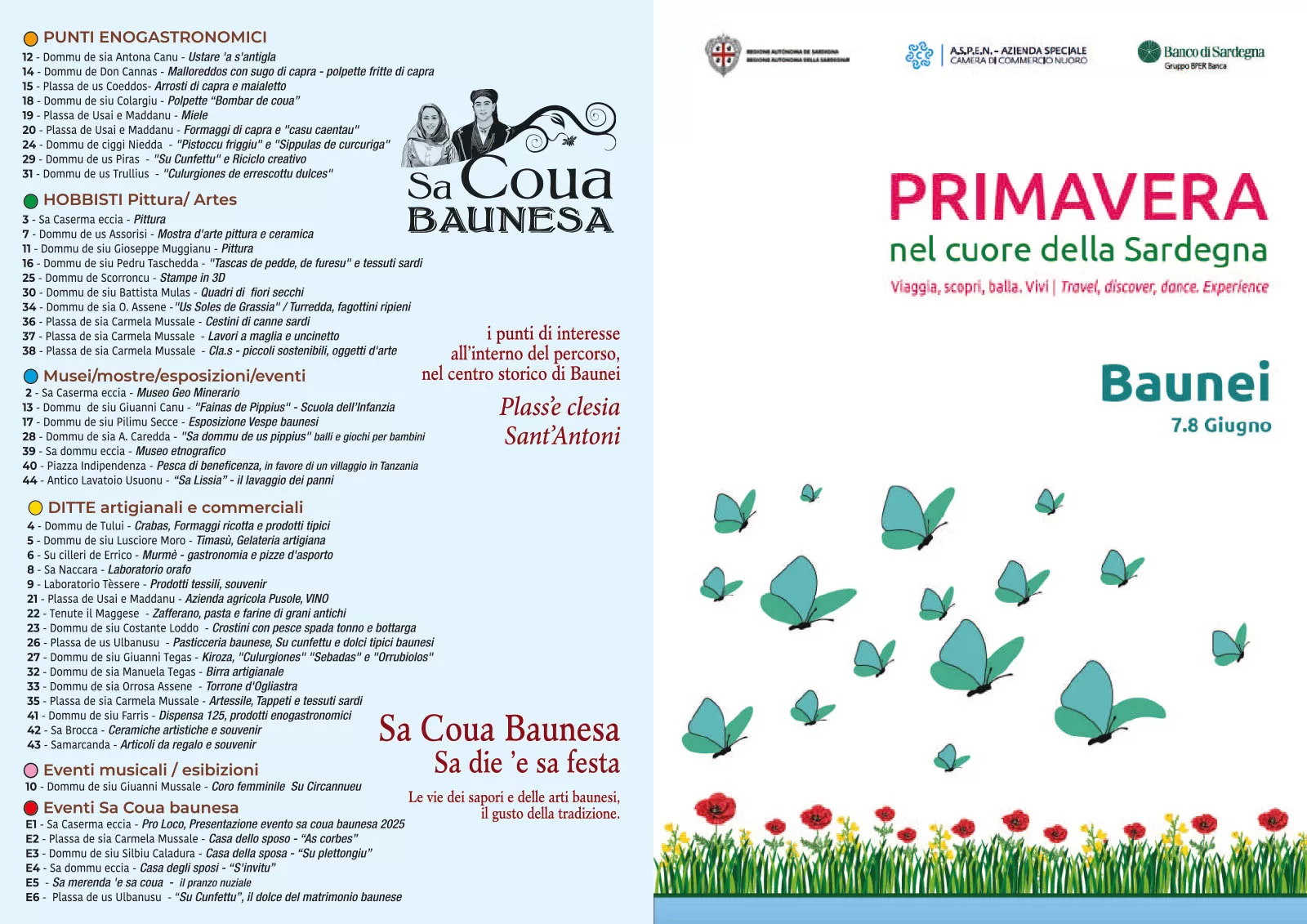Primavera nel cuore della Sardegna a Baunei - Programma 2025