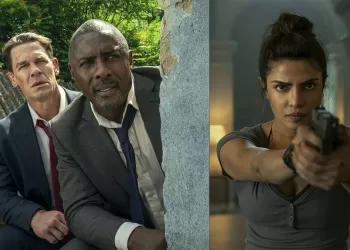 John Cena, Idris Elba e Priyanka Chopra Jonas nel film “Capi di Stato in fuga”. 📷 Amazon MGM Studios