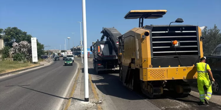 Sassari, lavori stradali in Viale Porto Torres