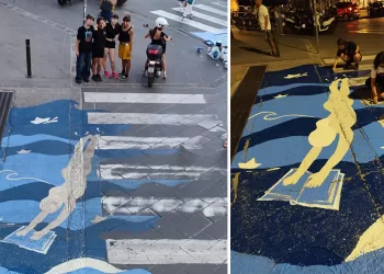 Installazione artistica in Piazza Sulis ad Alghero