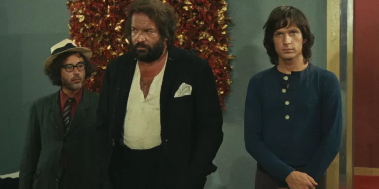 Bud Spencer e Michael Brandon in “4 mosche di velluto grigio” di Dario Argento
