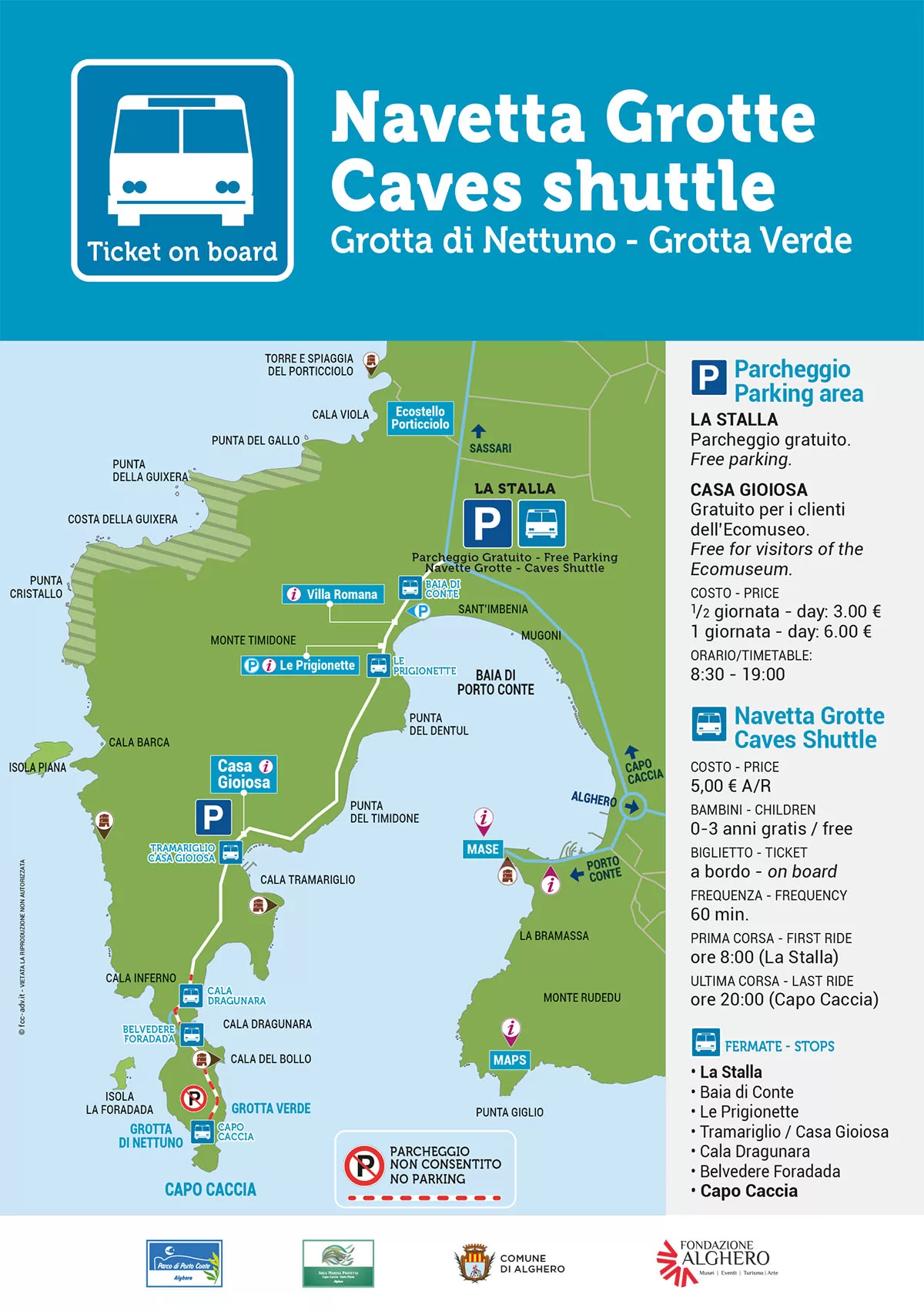 Servizio navetta Grotta di Nettuno e Grotta Verde