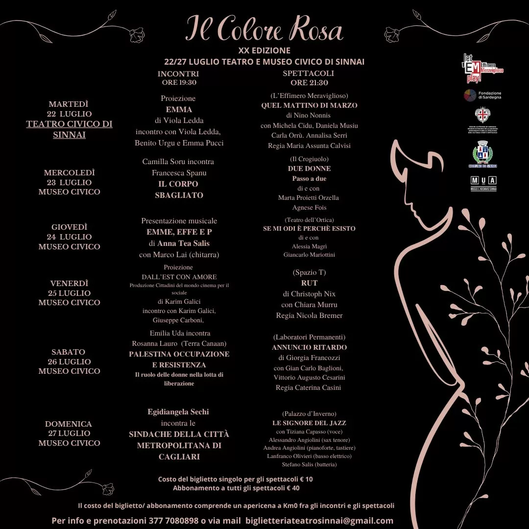 Festival Il Colore Rosa - Programma 2025