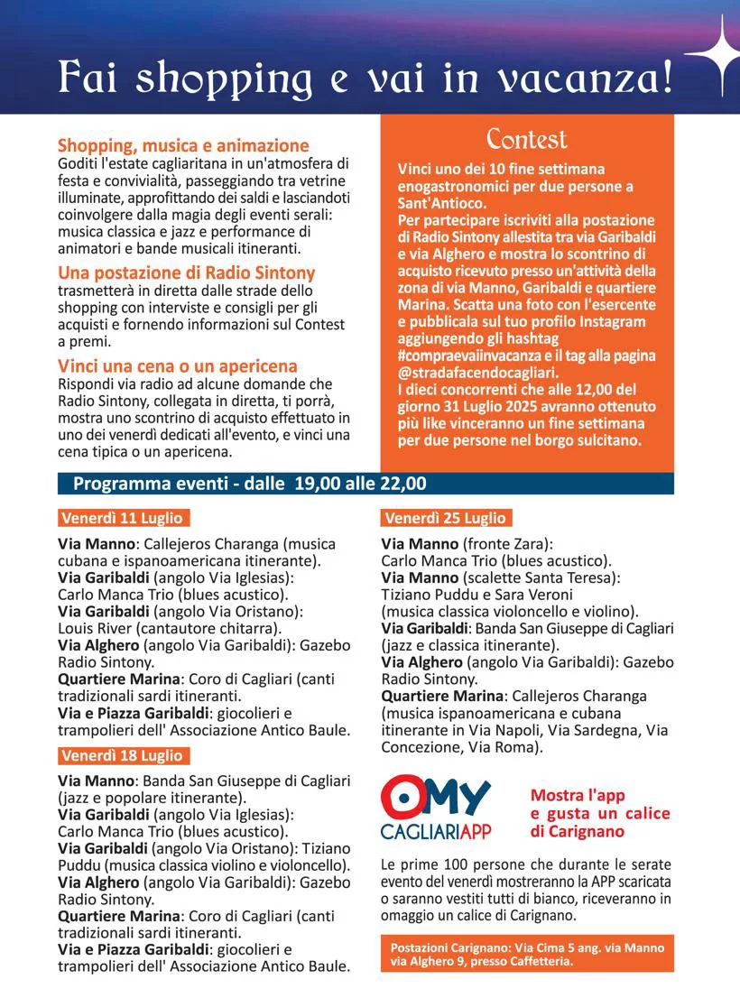 Il venerdì bianco 2025 - Programma