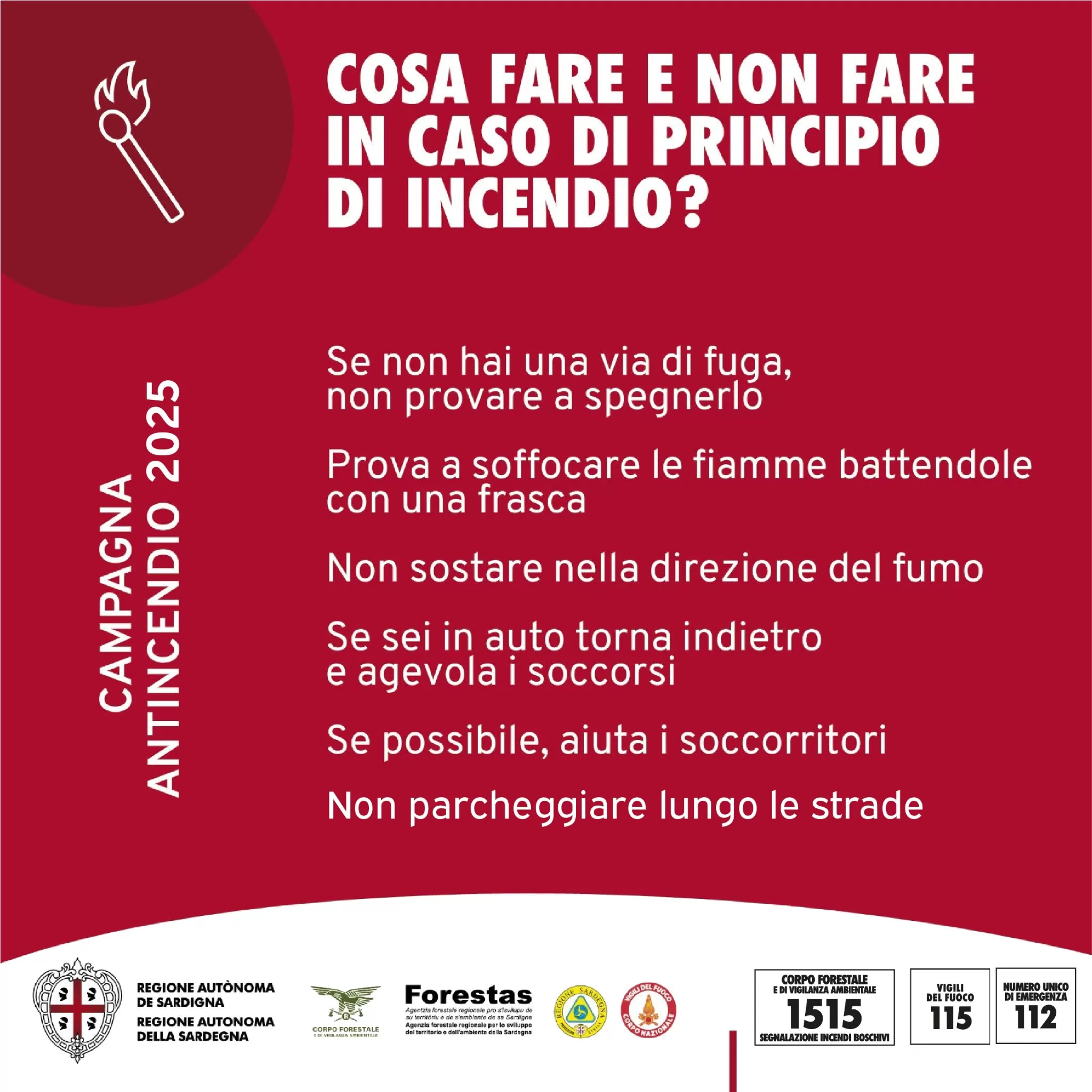 Prescrizioni antincendio 2025 in Sardegna