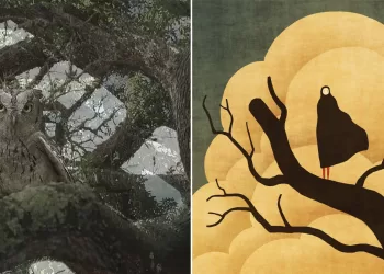 Flatform, un frame da "Storia di un Albero" e Toni Demuro "Sentinel" (2024)