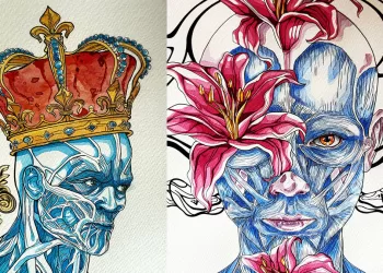 Due illustrazioni di Davide Gratziu