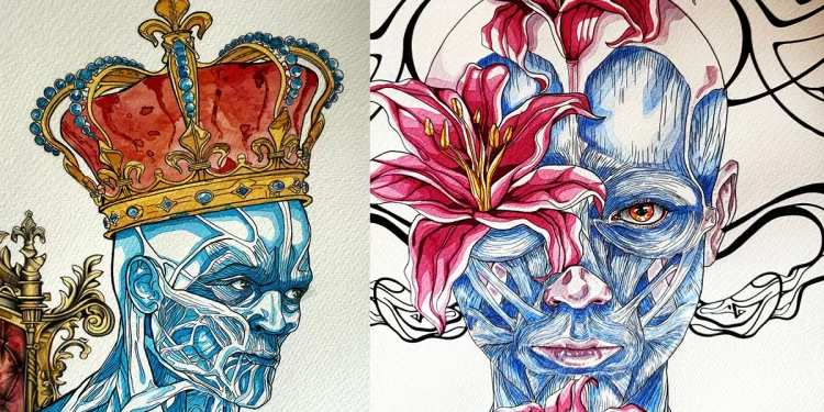 Due illustrazioni di Davide Gratziu