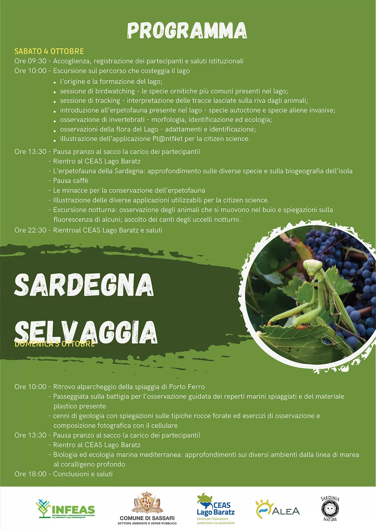 Al CEAS Lago Baratz due giornate dedicate alla biodiversità e alla natura