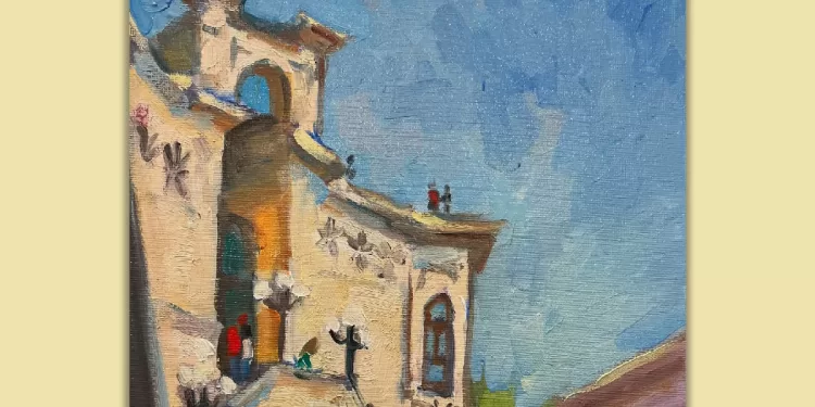 Cagliari, dipinto del Bastione di Saint Remy