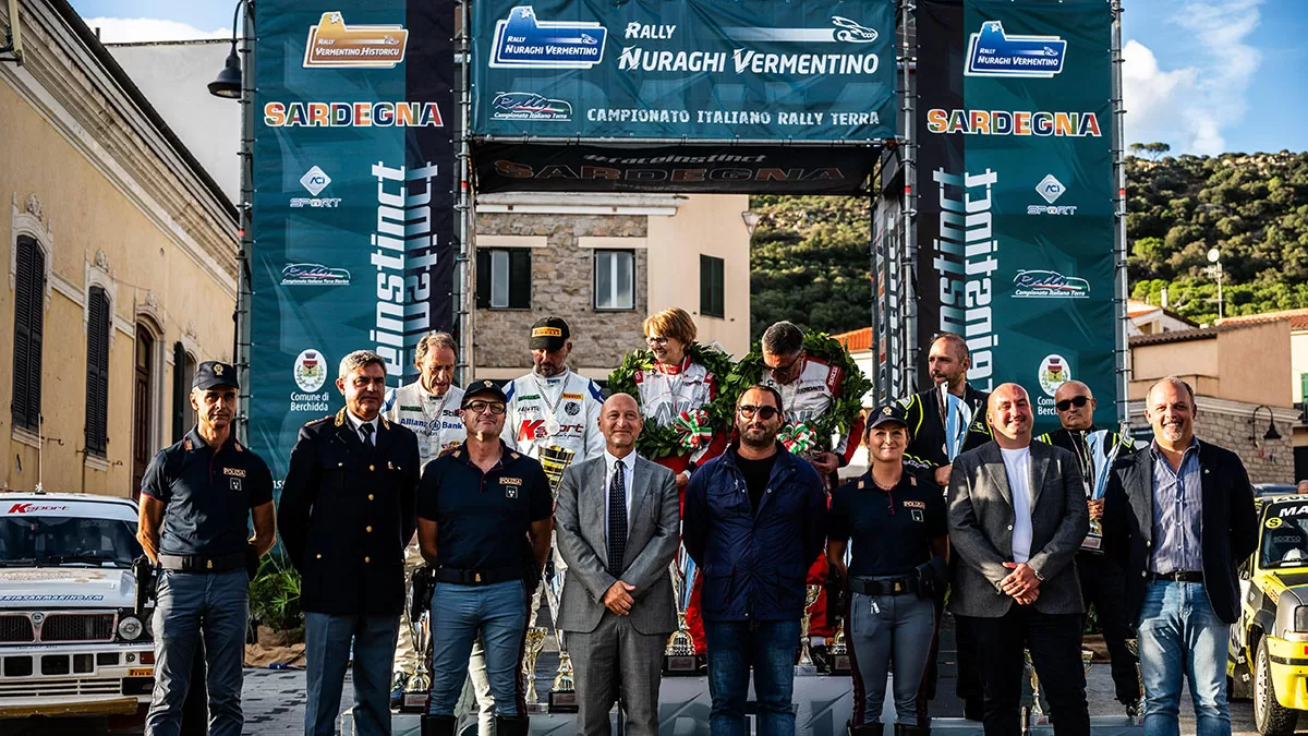 Il podio del 7° Rally Vermentino Historicu. Foto Francesco Zedda