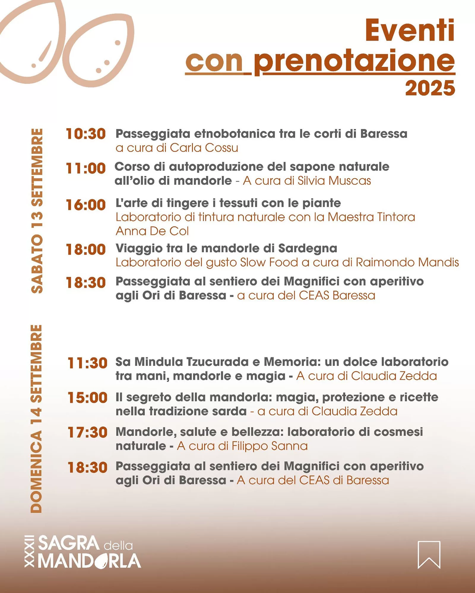 Sagra della Mandorla di Baressa - Programma 2025