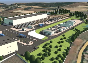 La centrale ad idrogeno di Mandas (rendering)