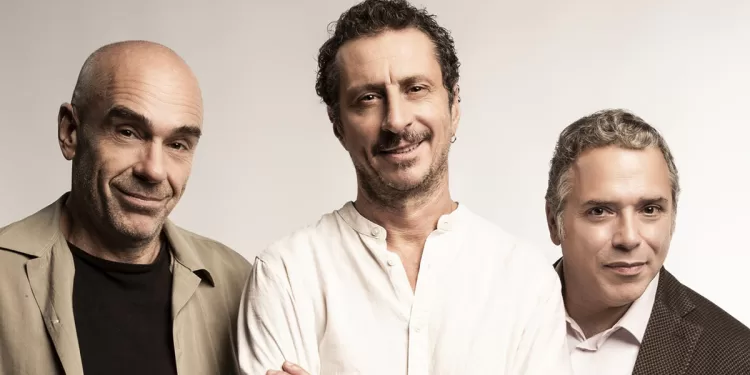 Antonio Zavatteri, Luca Bizzarri ed Enzo Paci. Foto Laila Pozzo