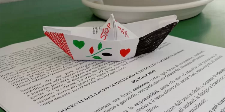 Mozione Palestina docenti Liceo Marconi di Sassari