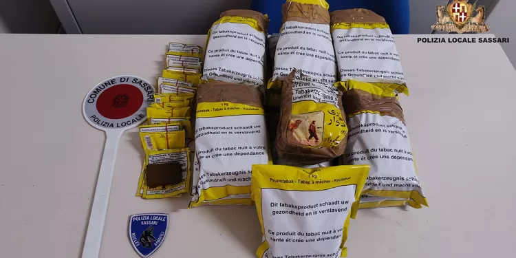 Sequestro 12 chili di tabacco di contrabbando a Sassari