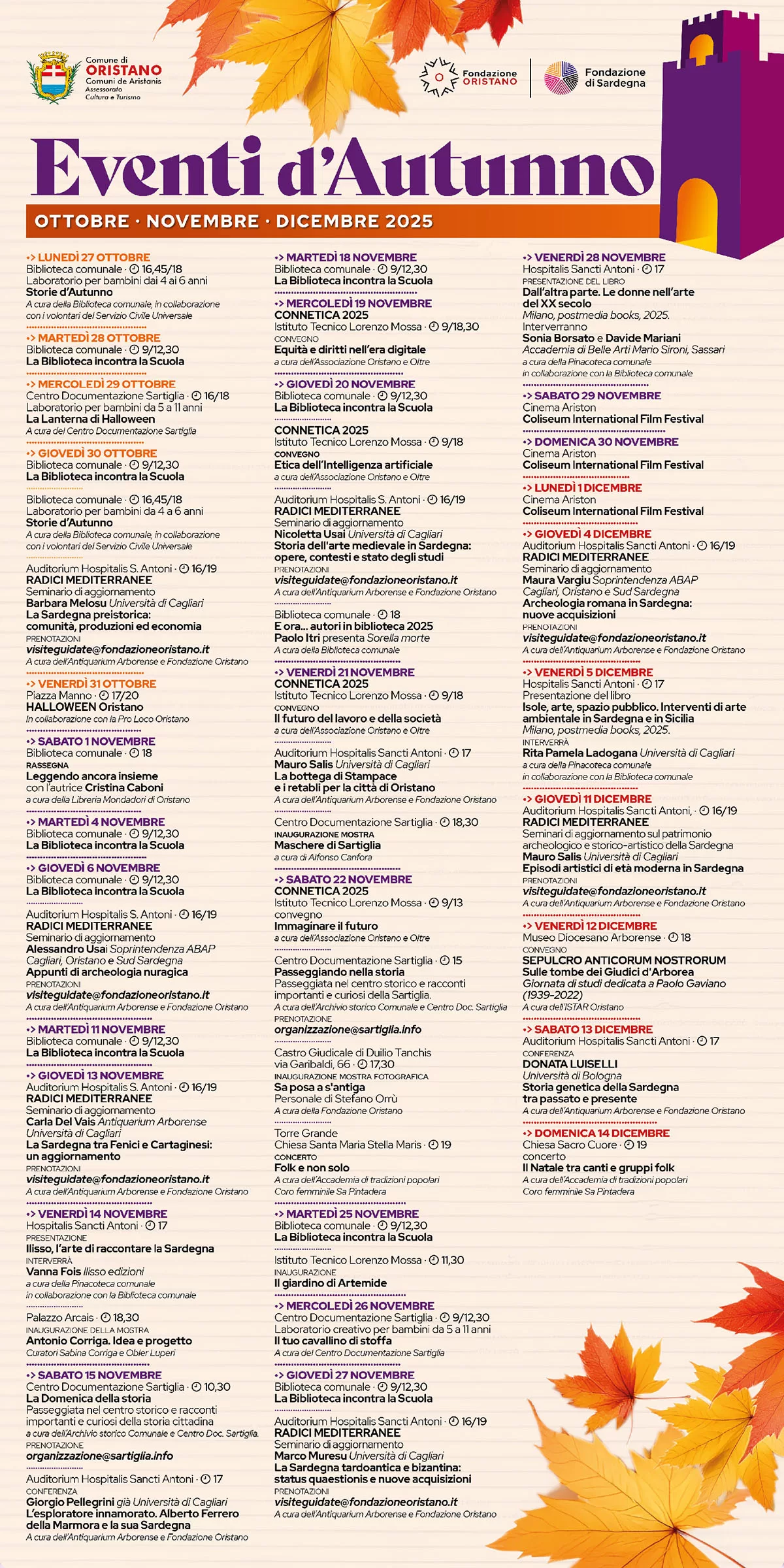 Eventi Autunno 2025 ad Oristano