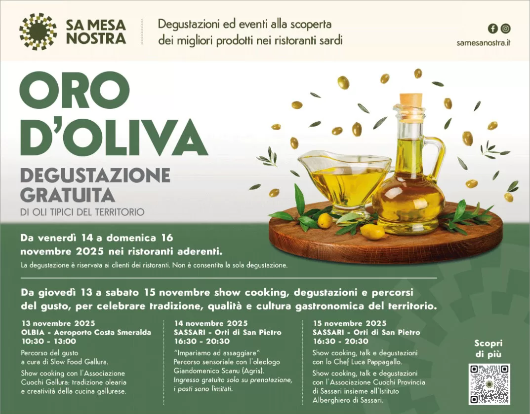 A Olbia e Sassari il viaggio del gusto con “Oro d’Oliva”