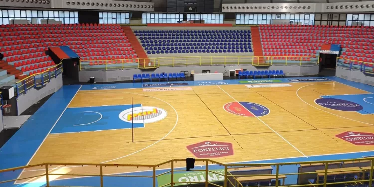 Il Palazzetto dello Sport di via Rockefeller a Cagliari