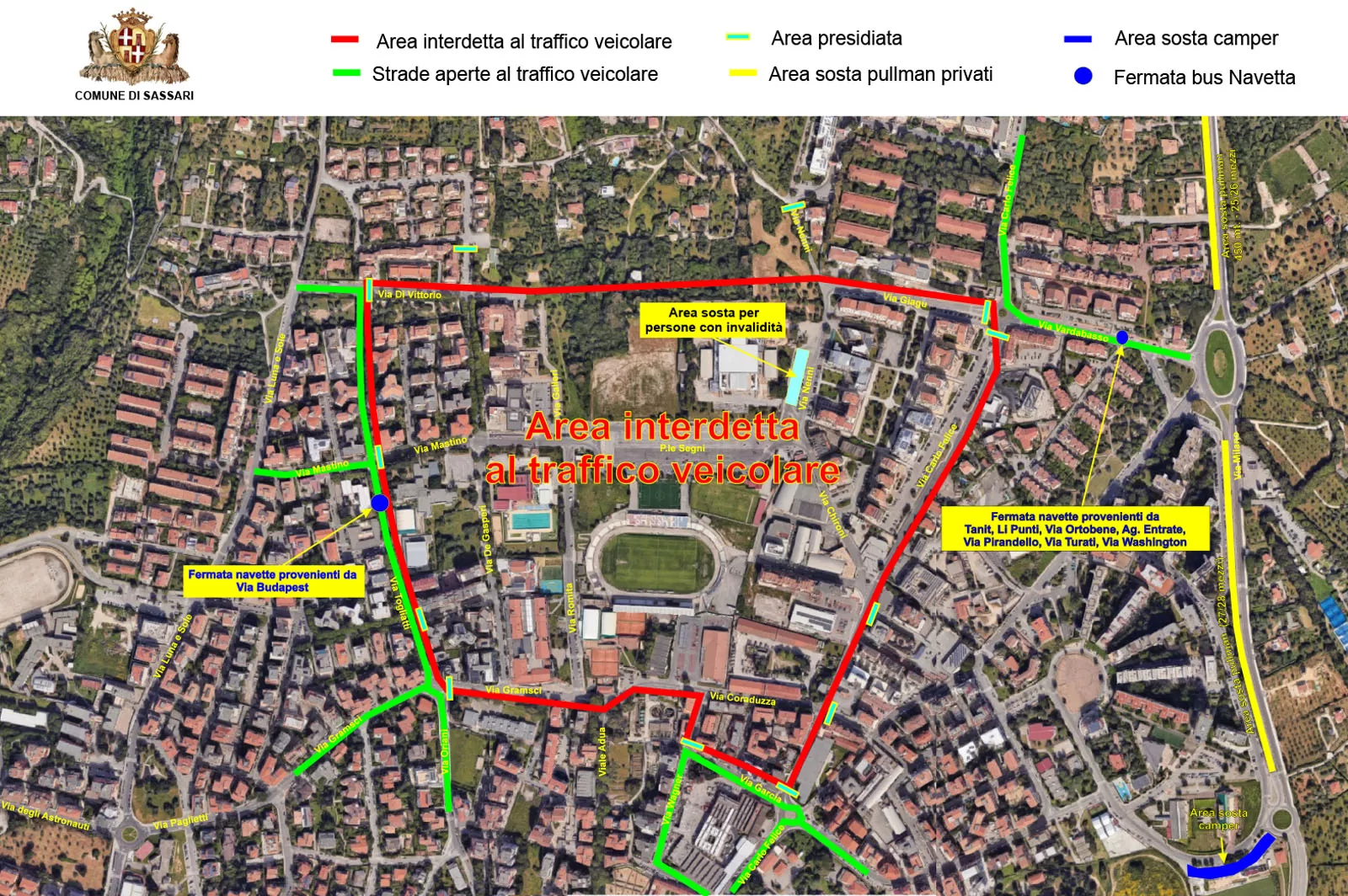 Capodanno a Sassari - Mappa