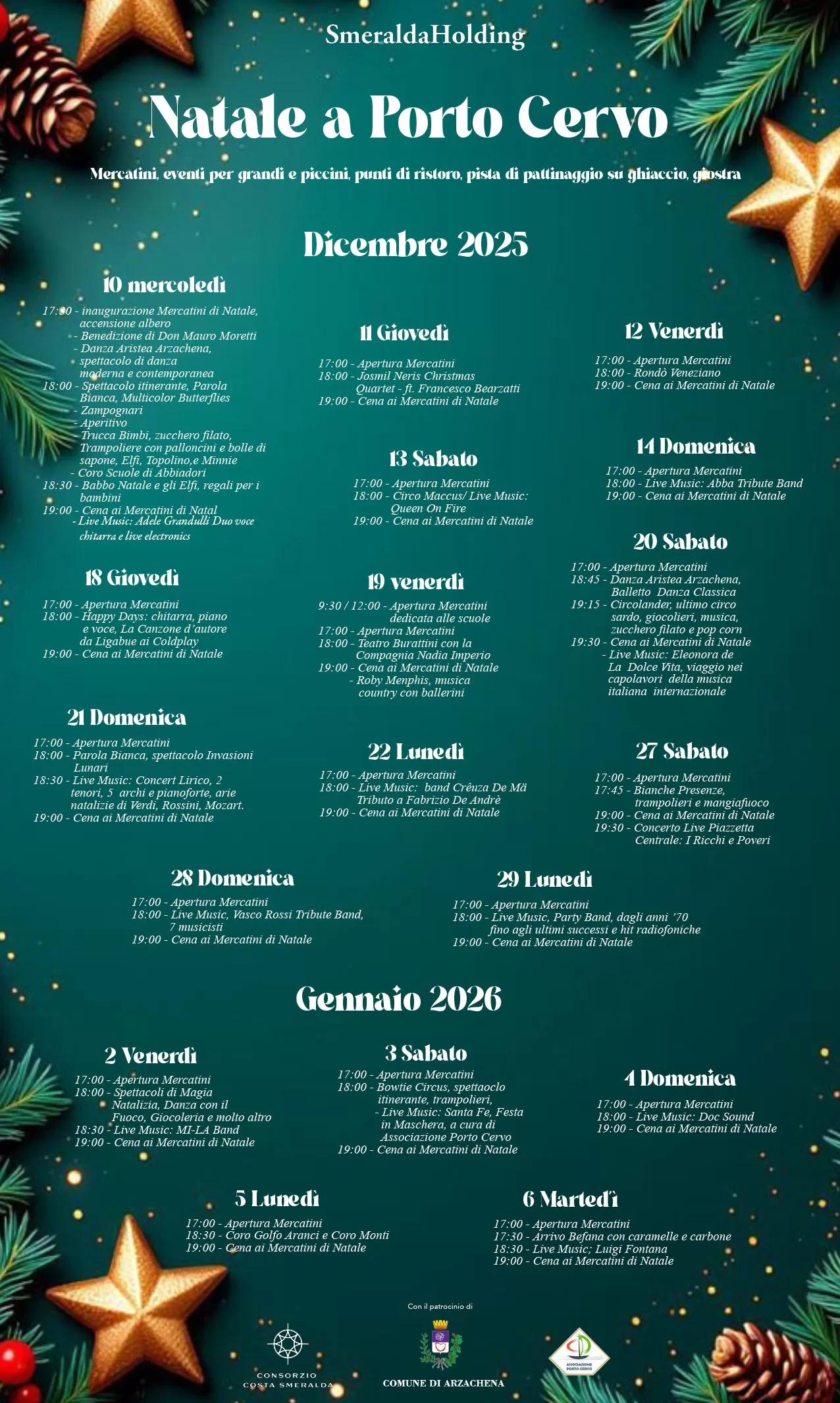 Natale a Porto Cervo 2025