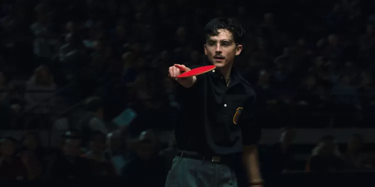 Timothée Chalamet in “Marty Supreme”. Courtesy of A24 © A24