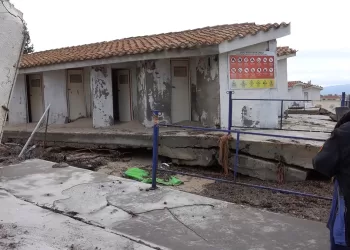 Danni del ciclone Harry al Poetto di Cagliari