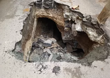 Rottura condotta idrica in viale San Francesco a Sassari