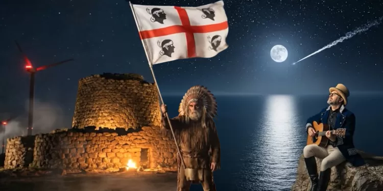 Sóleandro e Gigi Sanna nel video di “Chena Padronu”